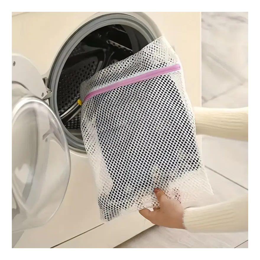 Мішок-сітка для дбайливого прання, сушіння і зберігання одягу та білизни безкаркасний 30х40 см