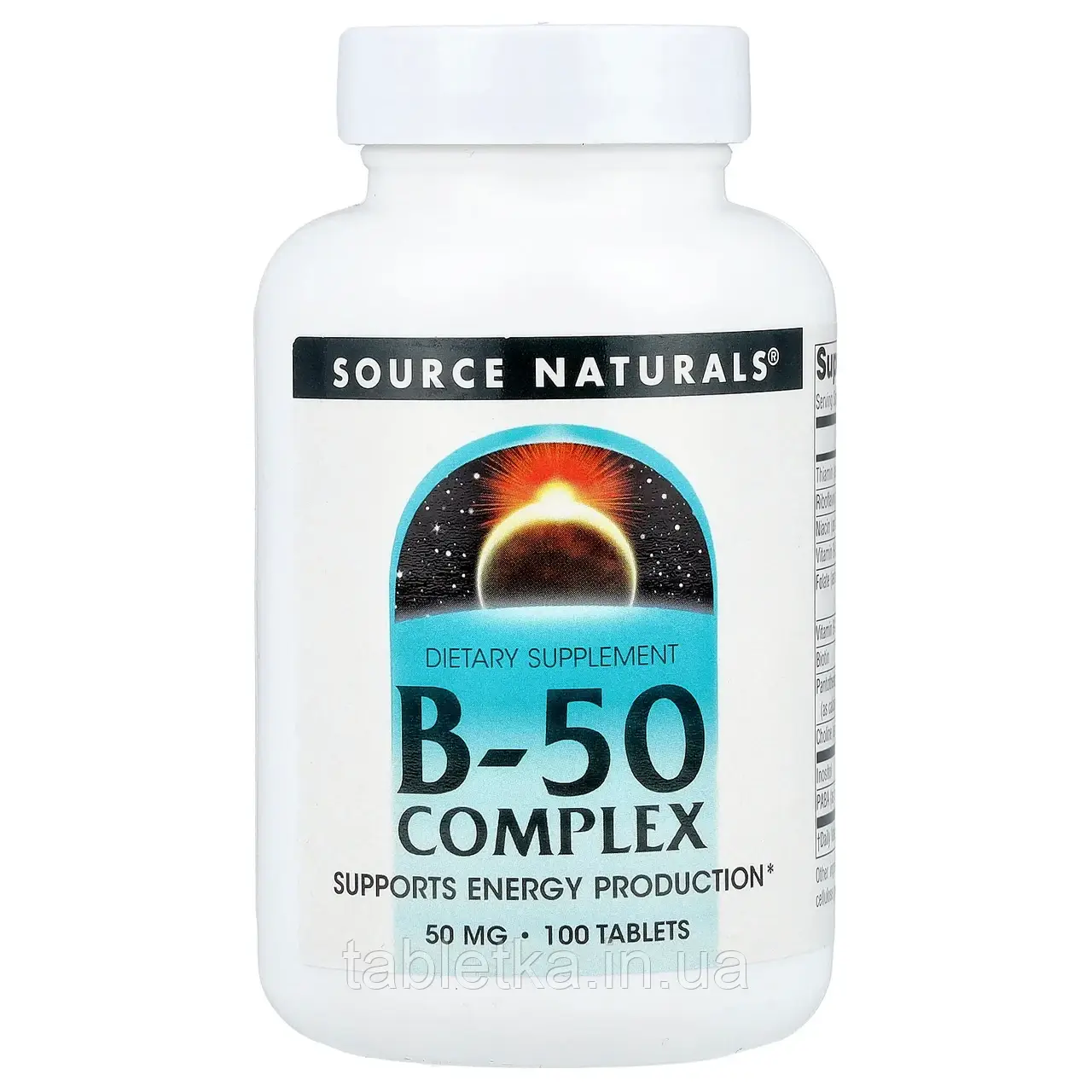 Source Naturals, Комплекс B-50, 50 мг, 100 таблеток Дніпро
