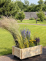 Дерев'яний ящик для саду, городу, дачі, тераси, балкону, квітів, рослин, зберігання, садовий вазон, фото 3