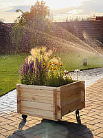 Дерев'яний ящик для саду, городу, дачі, тераси, балкону, квітів, рослин, зберігання, садовий вазон, фото 4