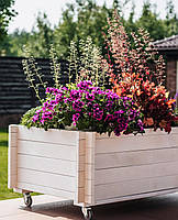 Дерев'яний ящик для саду, городу, дачі, тераси, балкону, квітів, рослин, зберігання, садовий вазон, фото 6