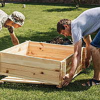 Дерев'яний ящик для саду, городу, дачі, тераси, балкону, квітів, рослин, зберігання, садовий вазон, фото 8