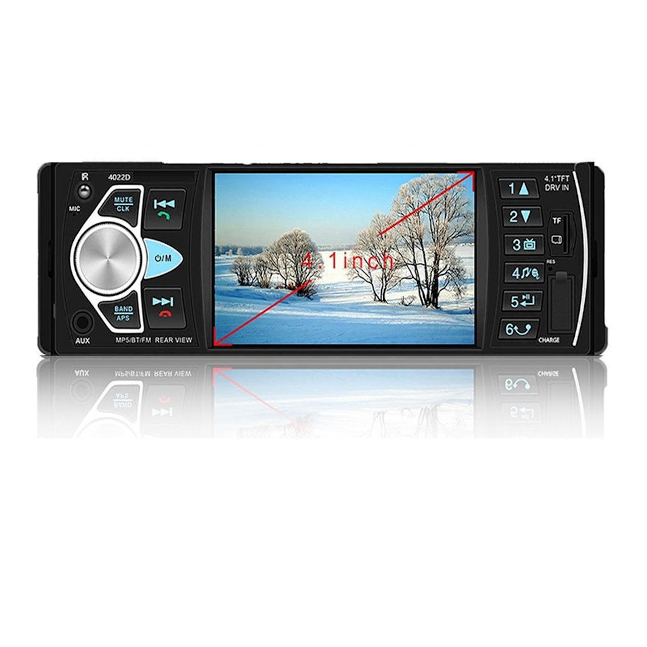 1 din Автомагнітола 4022 MP5 4,1" під'єднання камери заднього огляду потужність 4Х45 Вт, фото 1