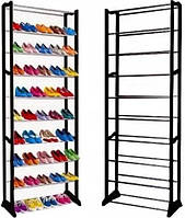 Полиця для взуття металева на 30 пар із регульованою кількістю рівнів 1-10, міцна