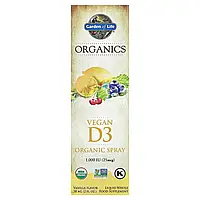 Garden of Life, MyKind Organics, веганські органічний спрей з вітаміном D3, з ароматом ванілі, 1000 МО, 58 мл, Київ
