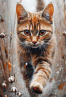 Діамантова вишивка. Картина на підрамнику "Танець китів", 40х60см, квадратні стрази