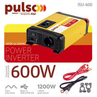 Перетворюва. напруги PULSO/ISU- 600/12V-220V/600W/LCD/USB-5VDC2.0A/син.хвиля/клемми