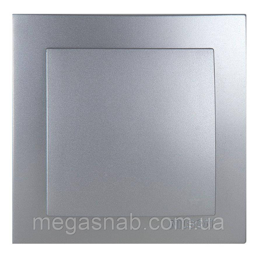 Вимикач 1 клав Touran срібло, фото 1