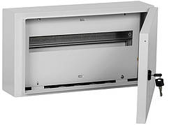 Щит 18 модулів зовнішній IP54 UEC, металевий ЩРн-18з-0 У2, навісний корпус розподільний бокс накладний