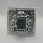 Вимикач 2 клав прохідний Touran срібло, фото 2