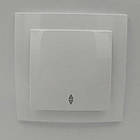 Вимикач прохідний Touran білий, фото 2