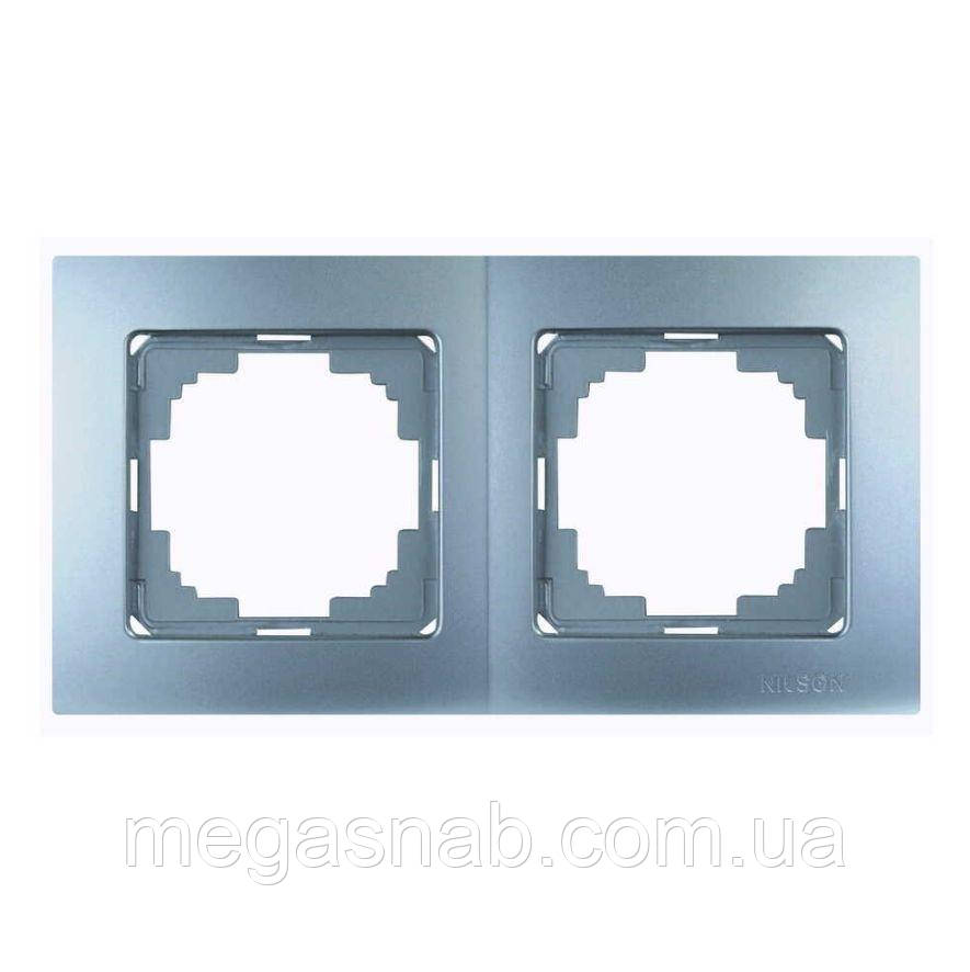 Рамка 2-ша Touran срібло, фото 1