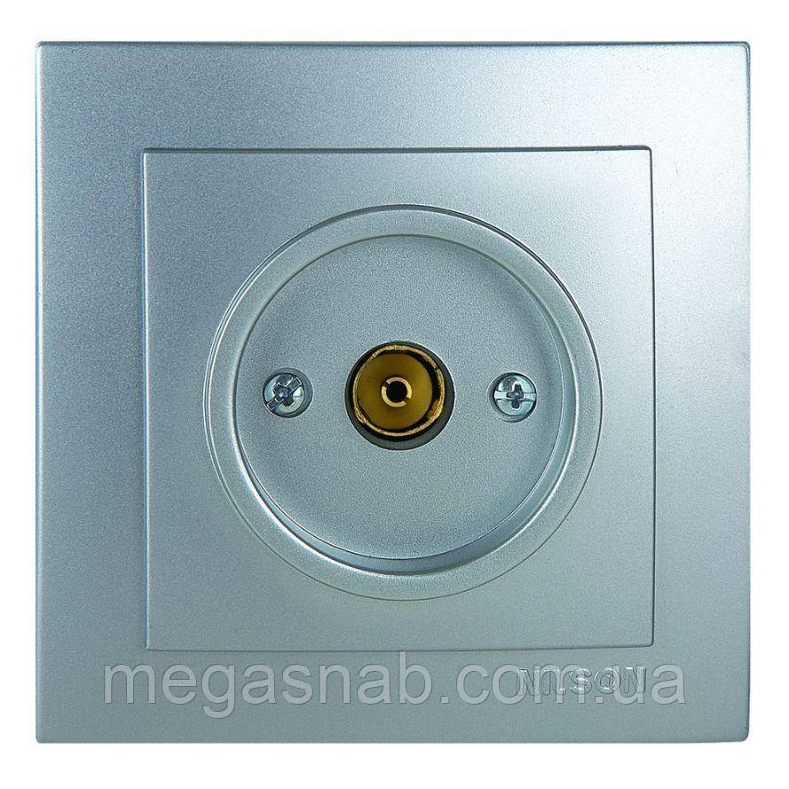 Розетка TV Touran срібло, фото 1