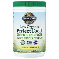 Garden of Life, Raw Organic Perfect Food, Green Superfood, порошок соковитої зелені, класичний смак, 414 г