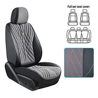 Набір чохлів V-8863 Gy/Bk повний к-т екошкіра сіро-чорні