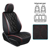 Набір чохлів V-8890 Bk/RdL повний к-т екошкіра чорні