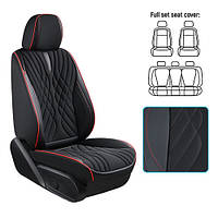 Набір чохлів V-8863 Bk/RdL повний к-т екошкіра чорні