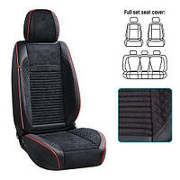 Набір чохлів V-8866 Bk/RdL повний к-т екошкіра чорні