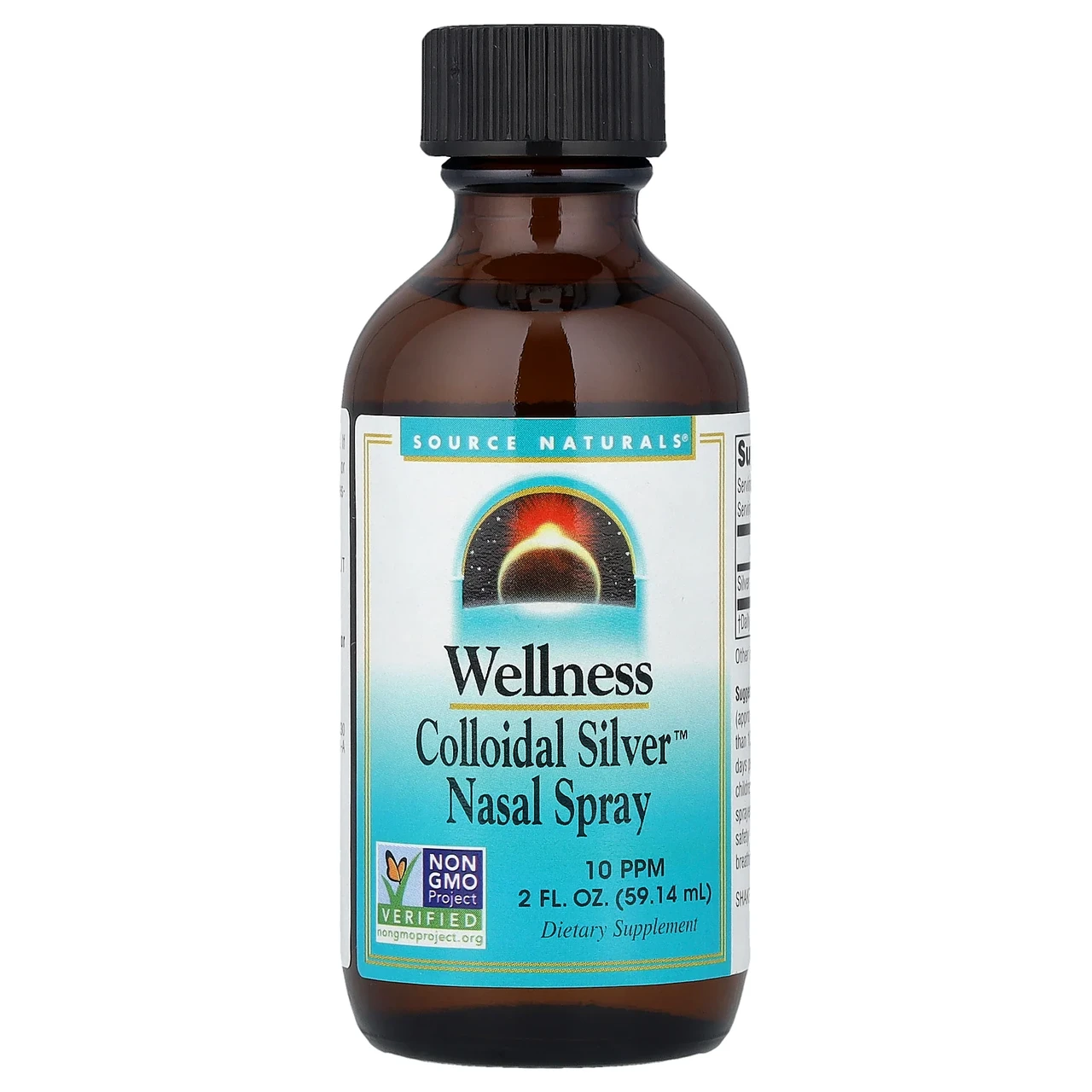 Source Naturals, Wellness, усний спей з коллоїдним сріблом, 10 част./млн, 59,14 мл (2 Рідний. унції), Київ, фото 1