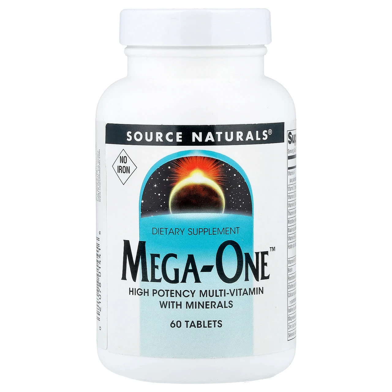 Source Naturals, Мультифікаміни Mega-One без заліза, 60 таблеток, Київ, фото 1