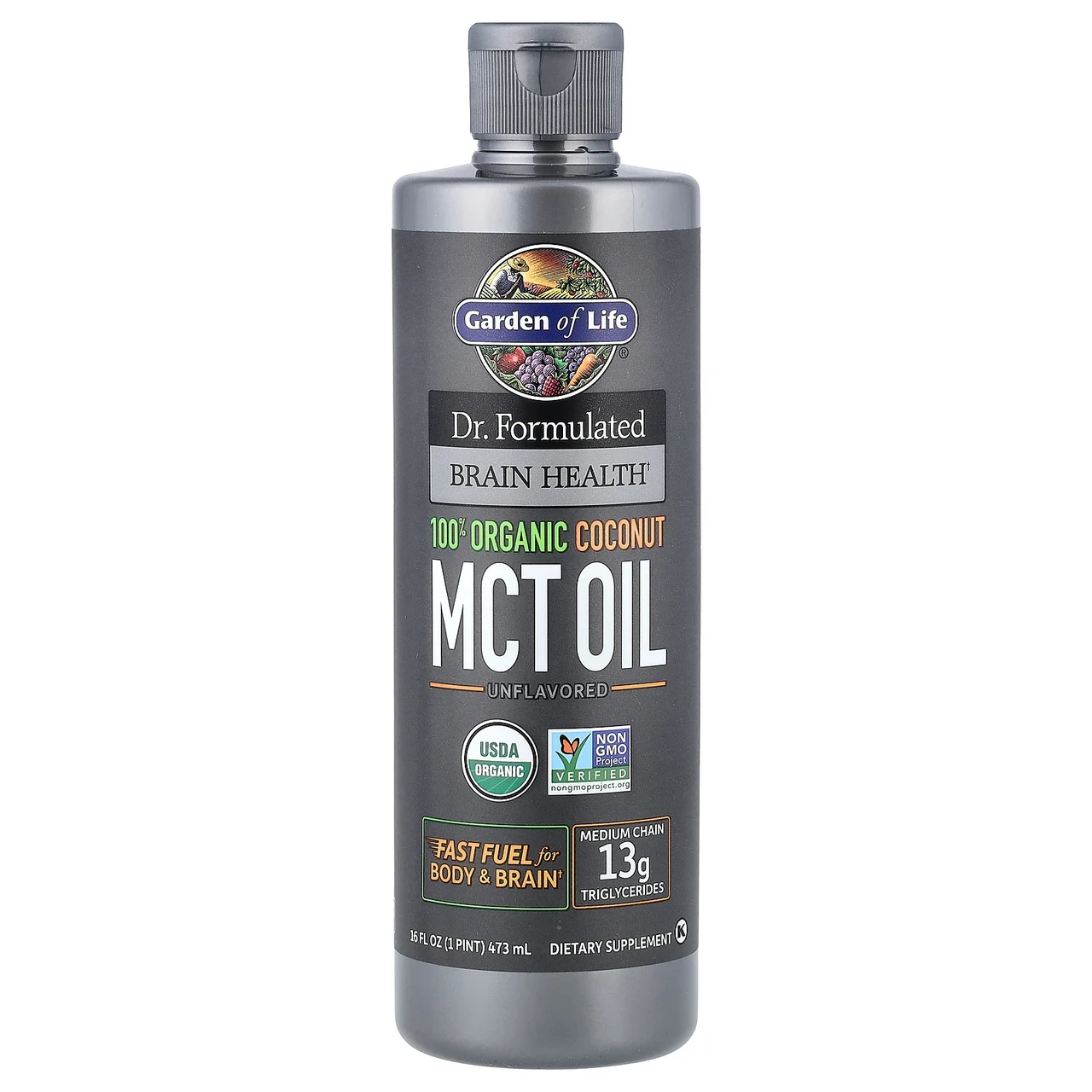 Garden of Life, Dr. Formulated, добавка для здоров'я мозку, 100% органічна кокосова олія з, Київ, фото 1