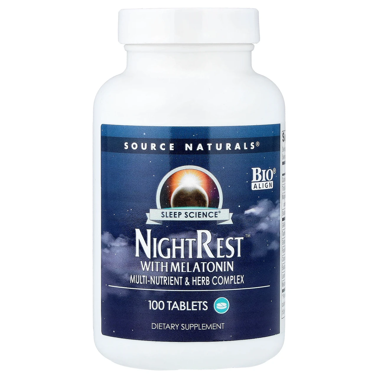Source Naturals, Sleep Science, NightRest з мелатоніном, 100 таблеток, Київ, фото 1