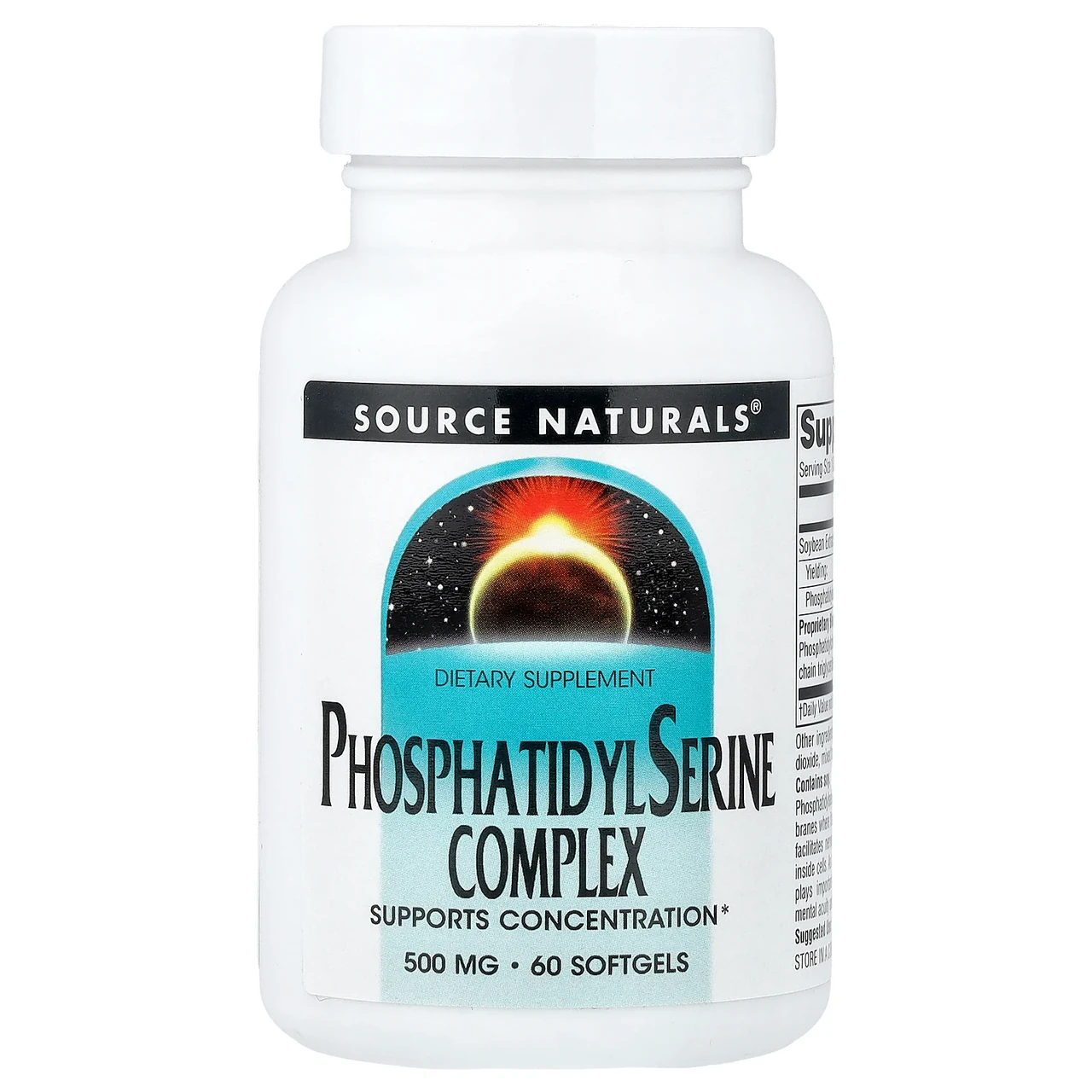 Source Naturals, комплекс з фосфатидильдином, 500 мг, 60 капсул, Київ, фото 1