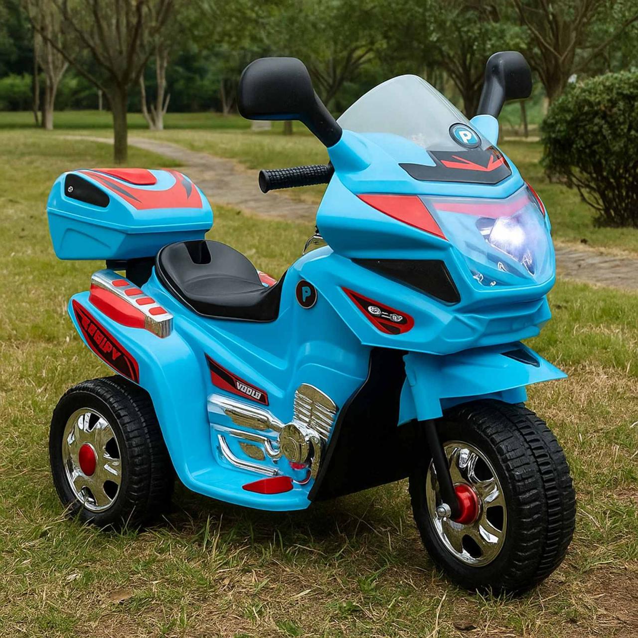 Дитячий мотоцикл на акумуляторі M6 Синій M6 518, фото 1