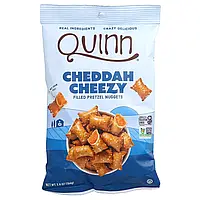Quinn Popcorn, Нагіпси з кренделем, на рослинній основі, із сирою начинкою, 164 г (5,8 унції)