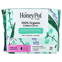 The Honey Pot Company, Regular, органічні прокладки з крильцями, на трав'яній основі, 20 шт. Дніпро