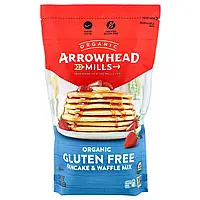 Arrowhead Mills, Органічна суміш для млинців і вафель без глютену, 623 г (1 фунт 6 унцій)