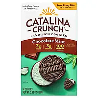 Catalina Crunch, Sandwhich Cookies, шоколадно-м'ята, 14 видів печива, 168 г (5,9 унції)