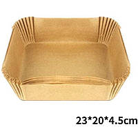 Паперові форми в аерогриль (23*20*4,5 см) КВАДРАТНА 20 шт.