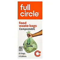 Full Circle, For GoodTM, мішки для харчових відходів, компостовані, 25 пакетів