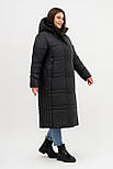 Стильний жіночий довгий пуховик, фото 3