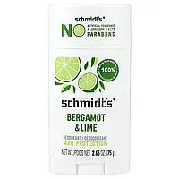 Schmidt's, Натуральний дезодорант, бергамот і лайм, 75 г (2,65 унції) Дніпр