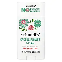 Schmidt's, Натуральний дезодорант, квіти кактуса та груша, 75 г (2,65 унції)