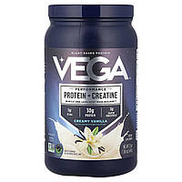Vega, рослинні протеїн і креатин для продуктивності, вершкова ваніль, 624 г (1 фунт 6 унций)