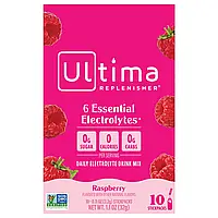 Ultima Replenisher, 6 Essential Electrolytes, щоденна суміш для приготування електролітів, малина