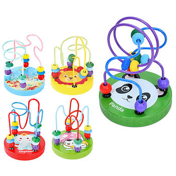 Дерев'яна іграшка Лабiринт MD 0810, на дроті, 11 см, мікс видів