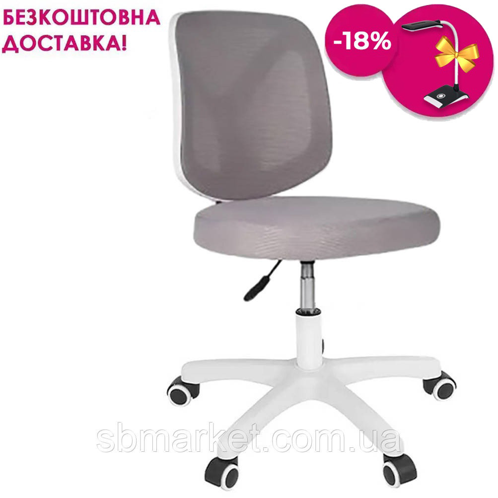 ДИТЯЧЕ ОРТОПЕДИЧНЕ КОМП'ЮТЕРНЕ КРЕСЛО Fundesk LST9 Grey сіре стілець для школяра з регулюванням висоти сидіння