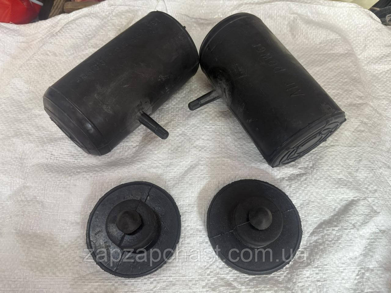 Пневмоподушки пневмобалони в пружини іномарки з тарілками (відбійниками) 85х160, фото 1
