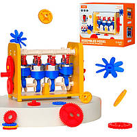 Детский DIY конструктор 4-цилиндровый двигатель Разноцветный