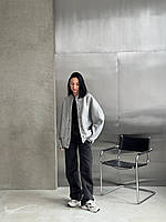 Бомбер в стилі Zara Oversize з тканини "Баранець" | Реальні фото