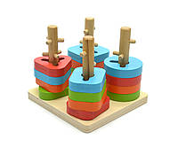 Піраміда логіка дерев'яна 7377 FUN GAME
