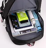 Рюкзак шкільний портфель Міку Хатсуне Miku Hatsune вокалоїд для дівчинки підлітковий, 45х30х13 см, чорний, фото 6