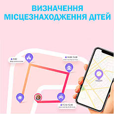Смарт годинник для дітей LT21 з GPS 4G, відеодзвінком, акумулятором 600 mAh + захисне скло в комплекті Чорний, фото 4