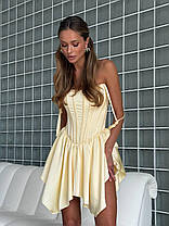 Красива корсетна жіноча сукня-комбінезон з преміум сатину Smdi9465, фото 3