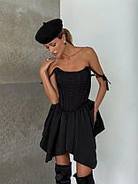 Красива корсетна жіноча сукня-комбінезон з преміум сатину Smdi9465, фото 5