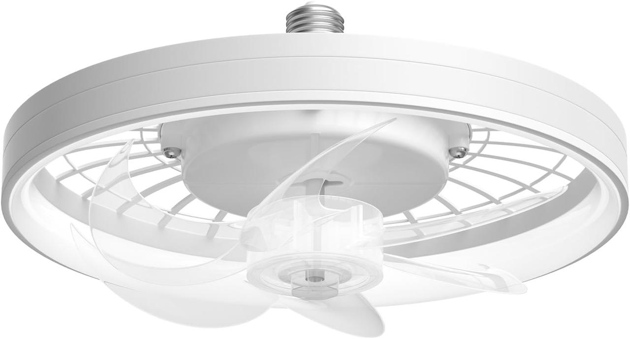 Acesal 12-дюймові сучасні стельові вентилятори з підсвічуванням та пультом дистанційного керування, світлодіодні, фото 1